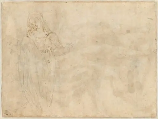 Kneeling Woman [verso], by Zanguidi, called Bertoia, Jacopo