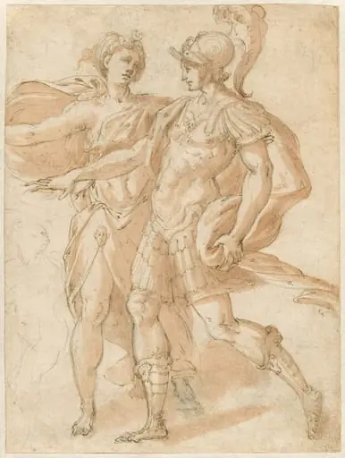 Mars and Diana [recto], by Zanguidi, called Bertoia, Jacopo