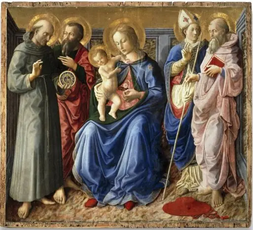 Virgin and Child Enthroned with Saints, by Zanobi Machiavelli