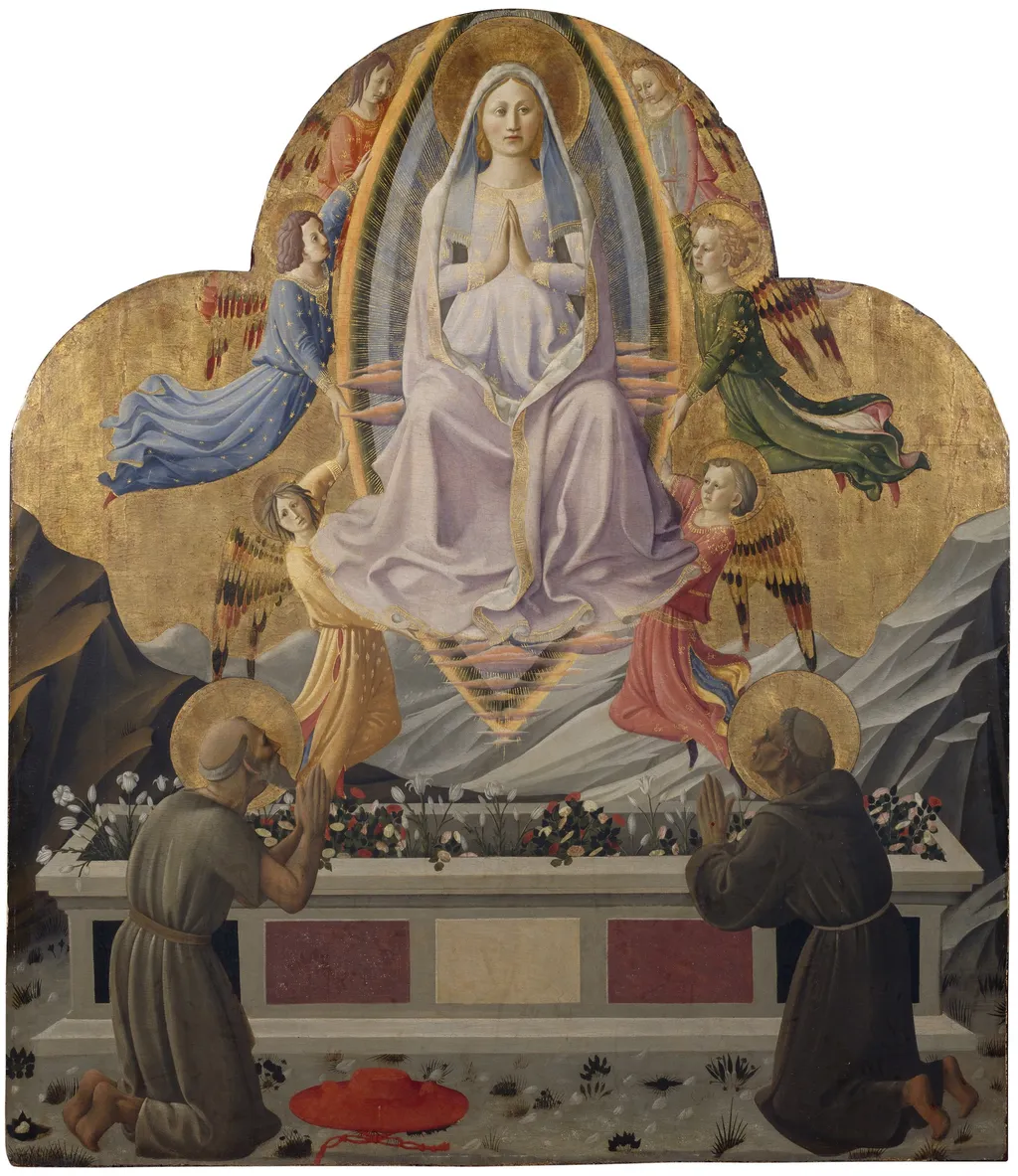 The Assumption of the Virgin with Saints Jerome and Francis, by Zanobi Strozzi, unspecified, 1450