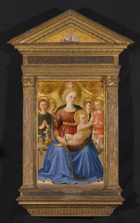Virgin and Child with Four Angels and the Redeemer, by Zanobi Strozzi, unspecified, 1450