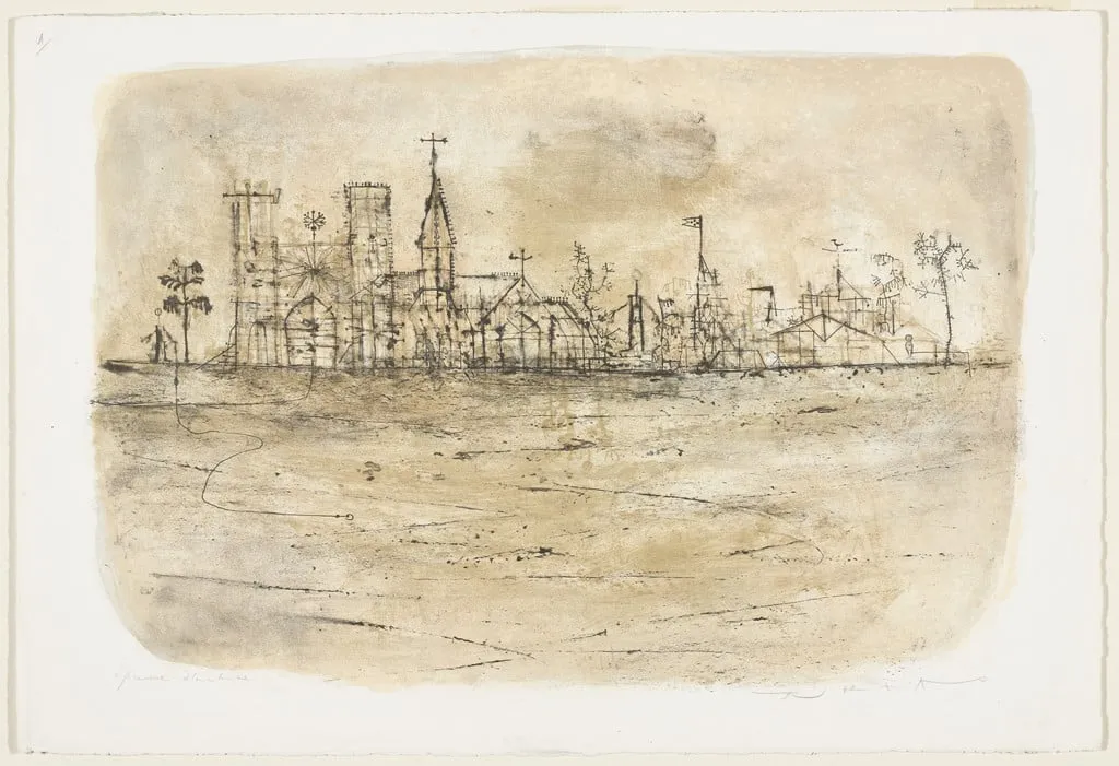 Untitled, by Zao Wou-ki, ink, 1952