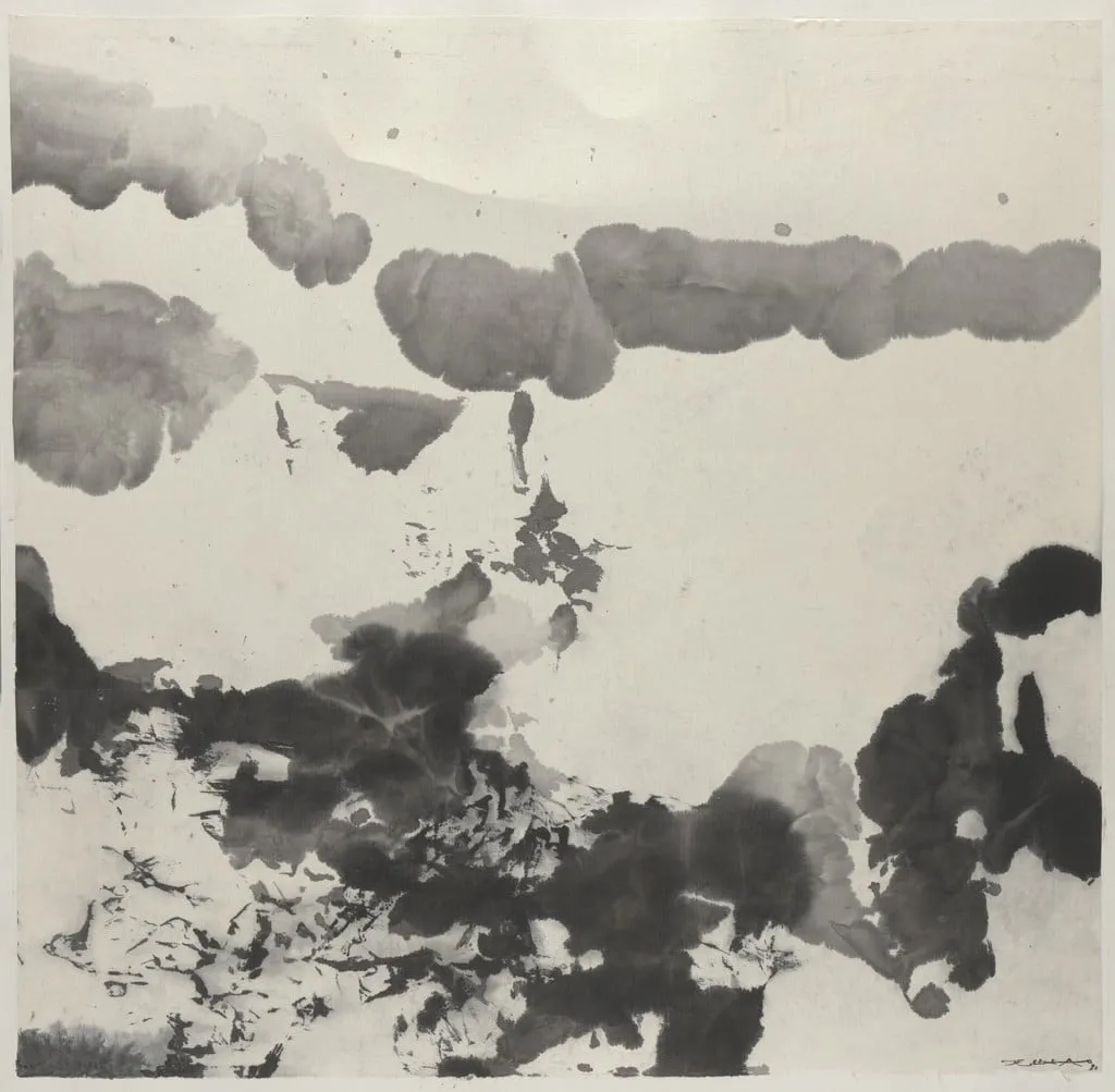 Untitled, by Zao Wou-ki, ink, 1980