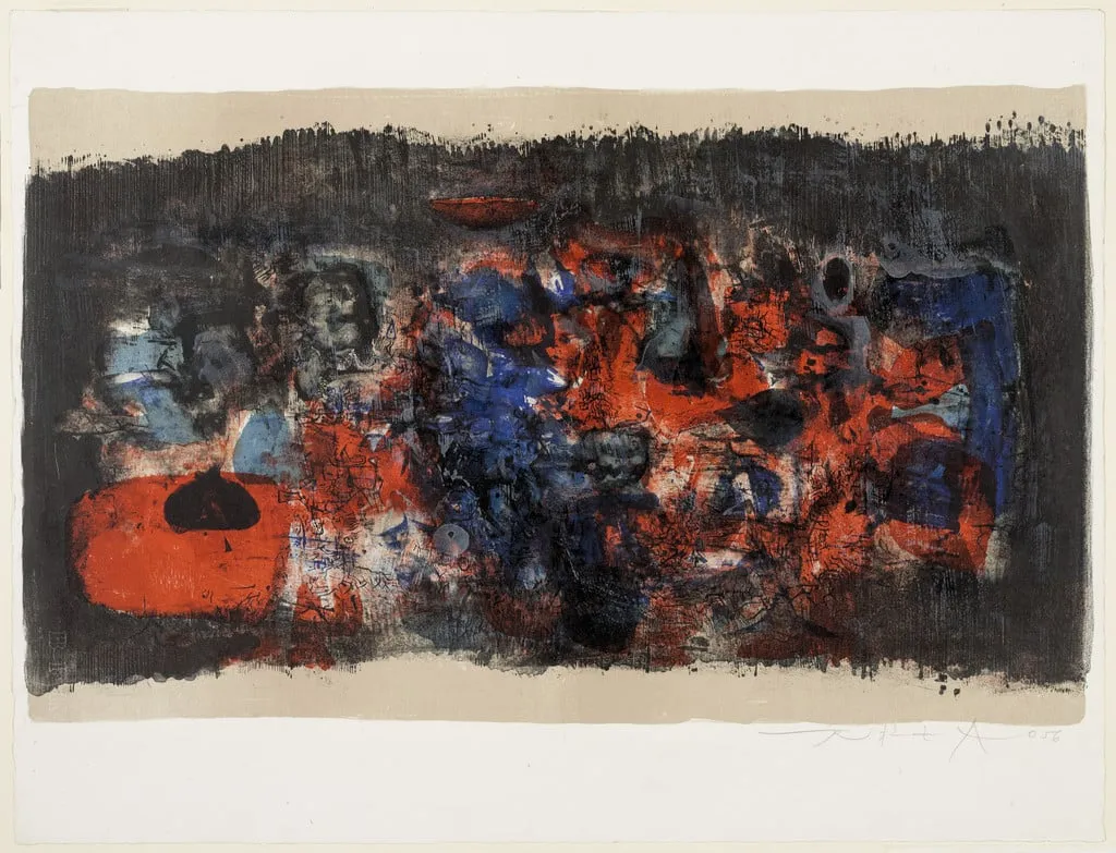 Untitled, by Zao Wou-ki, ink, 1956