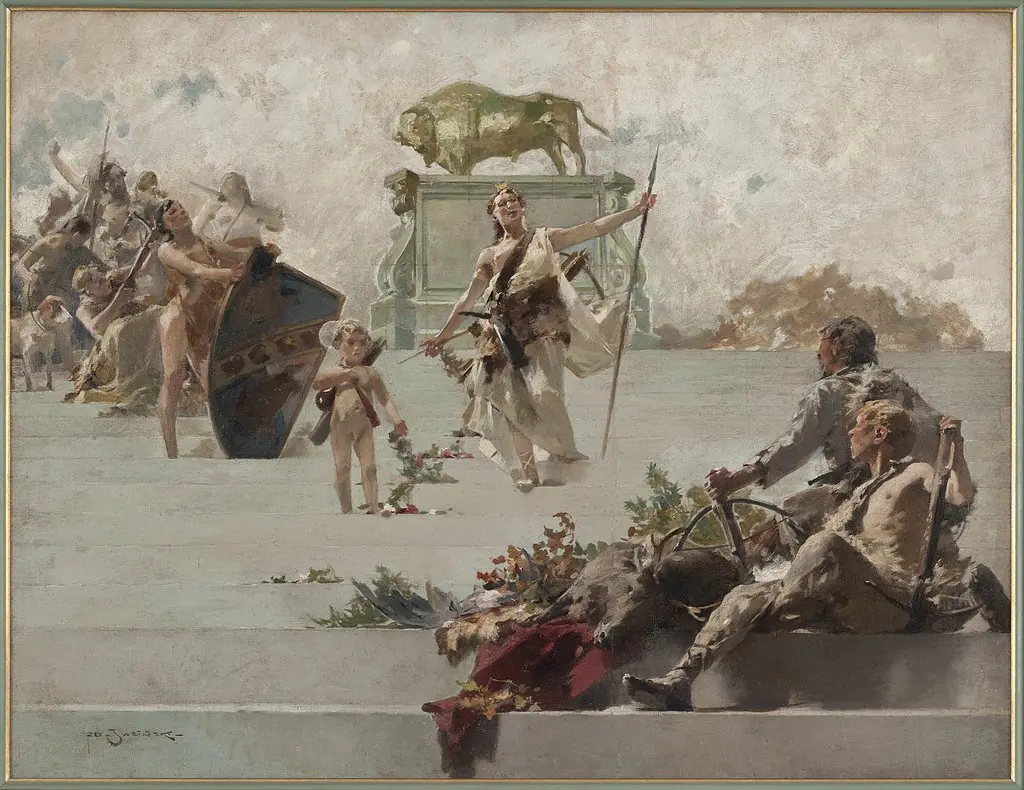Allegory of the hunt, by Zdzisław Jasiński