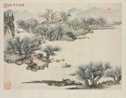 Landscape Album in Various Styles: Spring Plowing, by Zha Shibiao