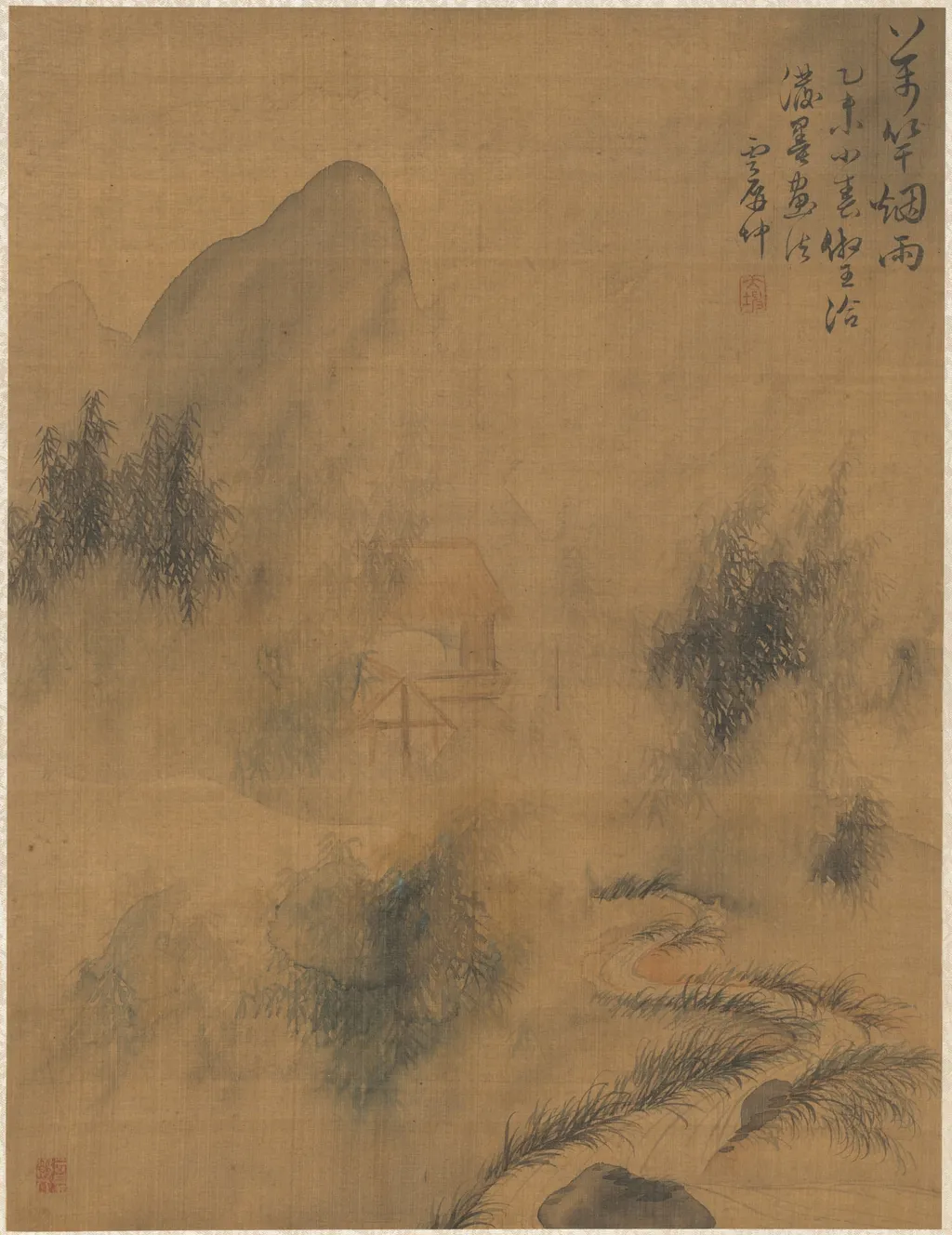Ten Thousand Bamboos in the Mist and Rain, by Zhai Dakun, unspecified, 1775