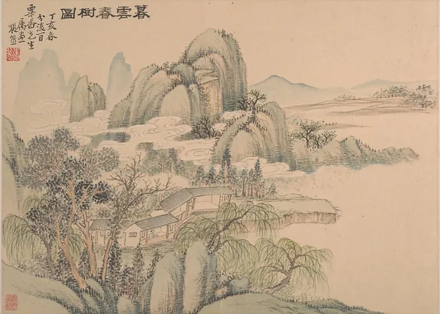 清  張熊  山水  冊頁|Landscape