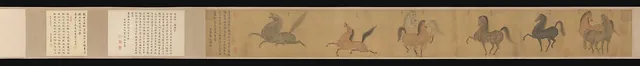 明/清 佚名 傳史道碩 八駿圖 卷|Eight Horses