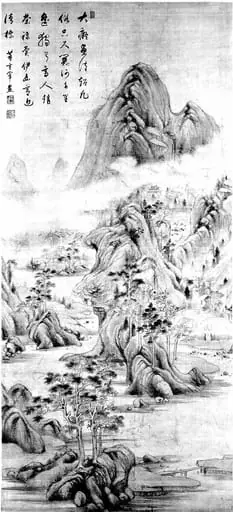 清 山水圖  軸|Landscape, by Zhao Zuo