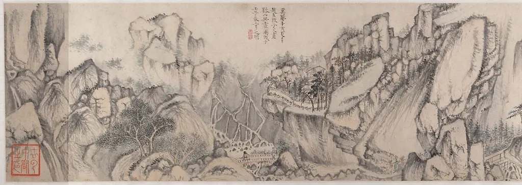 明 趙左 谿山無盡圖 卷|Streams and Mountains without End, by Zhao Zuo, ink, 1612