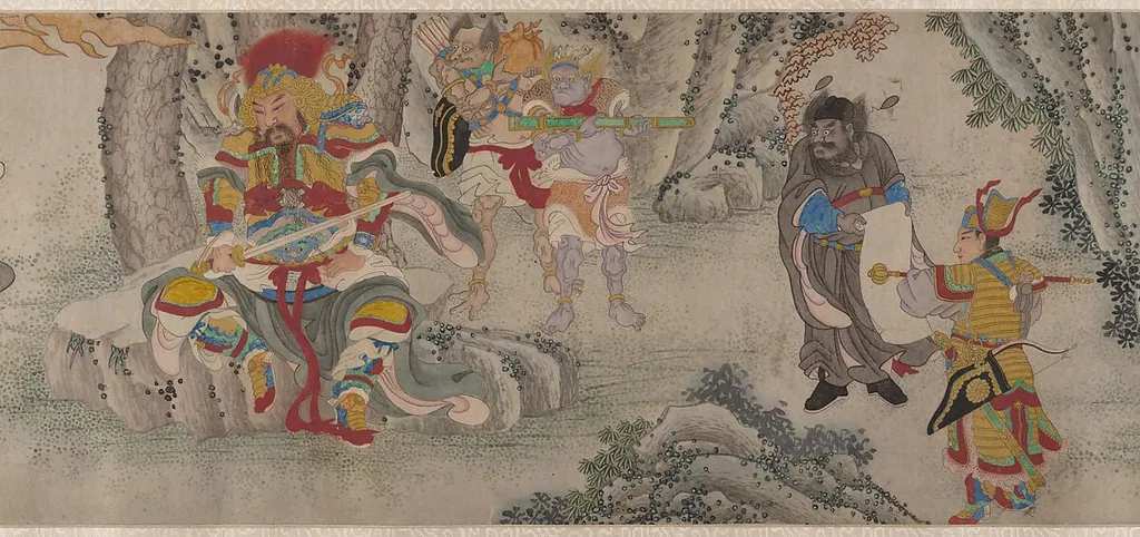 明 鄭重 搜山圖 卷|Searching the Mountains for Demons, by Zheng Zhong, ink, 1628
