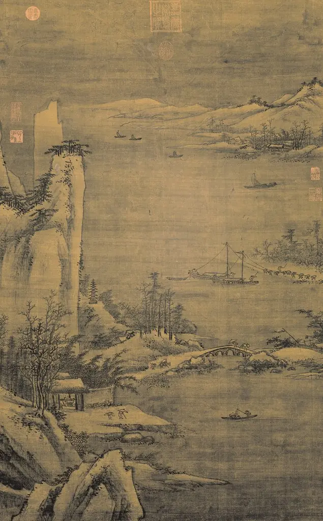 宋郭熙豐年瑞雪圖 軸, by Zhou Wenjing