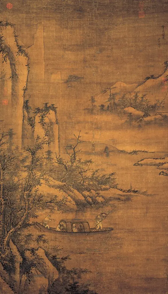 Visiting Tai Kuei on a Snowy Night, by Zhou Wenjing