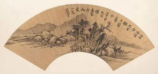明/清   莊冏生   山水   扇面|River Landscape