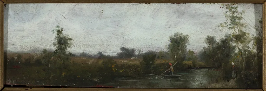 River landscape, by Zygmunt Sidorowicz, oil, 1873